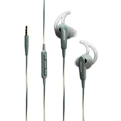 Bose® SoundSport Sweat & Weather-Resistant In-Ear Headphones With 3-Button In-Line Remote and Carry Case For iOS Devices Frost White